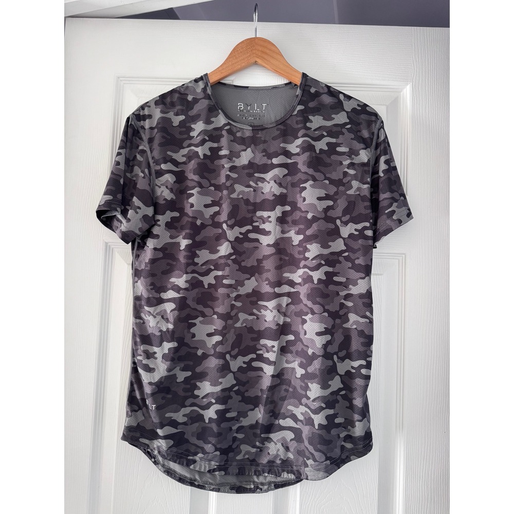 Bylt Camo Short Sleeve Gray Basic Layer Shirt - image 1